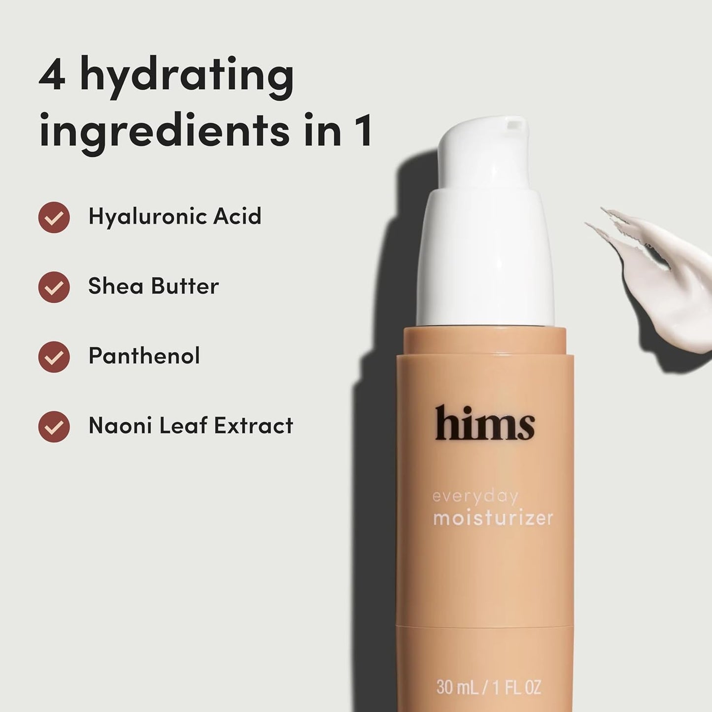Hims Everyday Moisturizer for Men - Lightweight, Hydrating Men'S Face Moisturizer with Hyaluronic Acid and Shea Butter - 1 Fl Oz