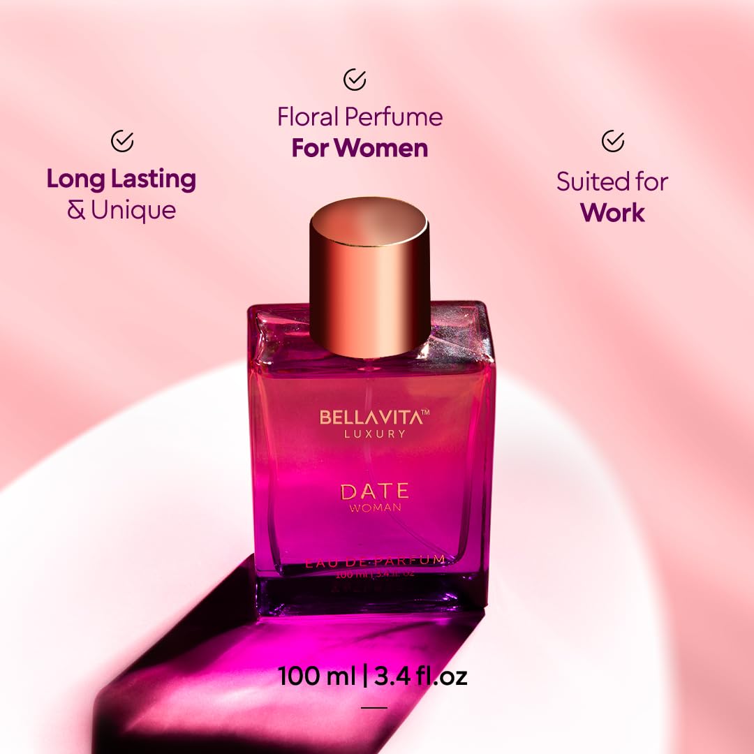 Date Eau De Parfum Floral, Fruity and Spicy Perfume, Long Lasting EDP Fragrance for Women 100 Ml