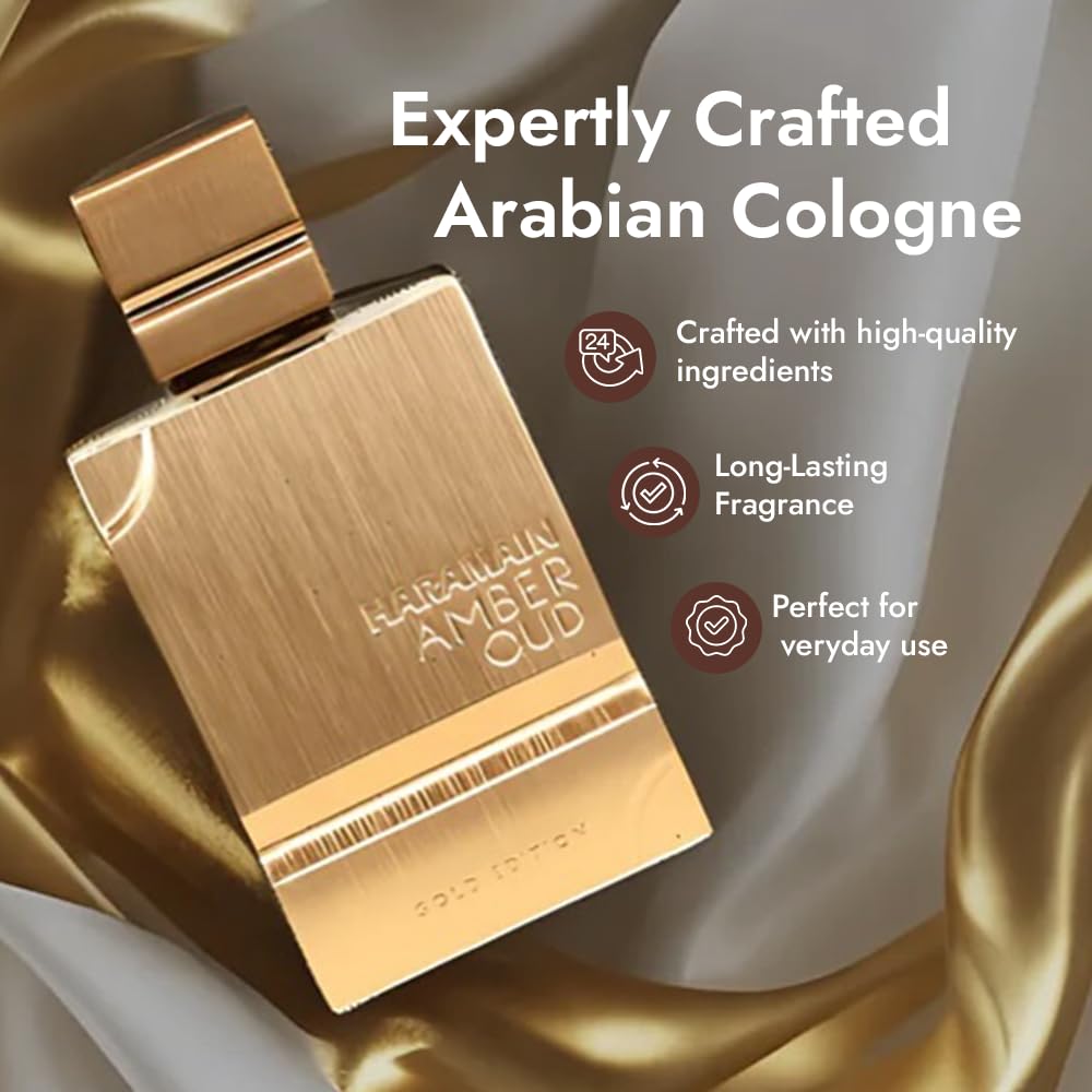 Amber Oud Gold Edition Eau De Parfum Spray 60Ml (2 Oz) - Unisex Arabian Perfume for Women & Men