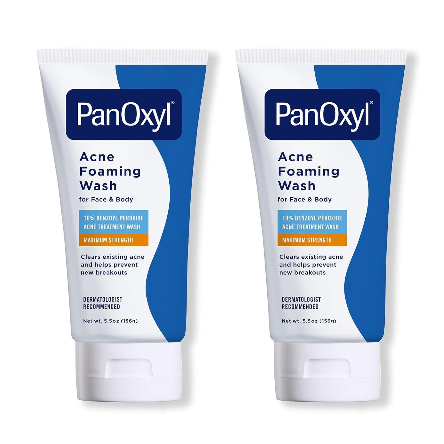 Acne Foaming Wash Benzoyl Peroxide 10% Maximum Strength Antimicrobial, 5.5 Oz (Pack of 2)