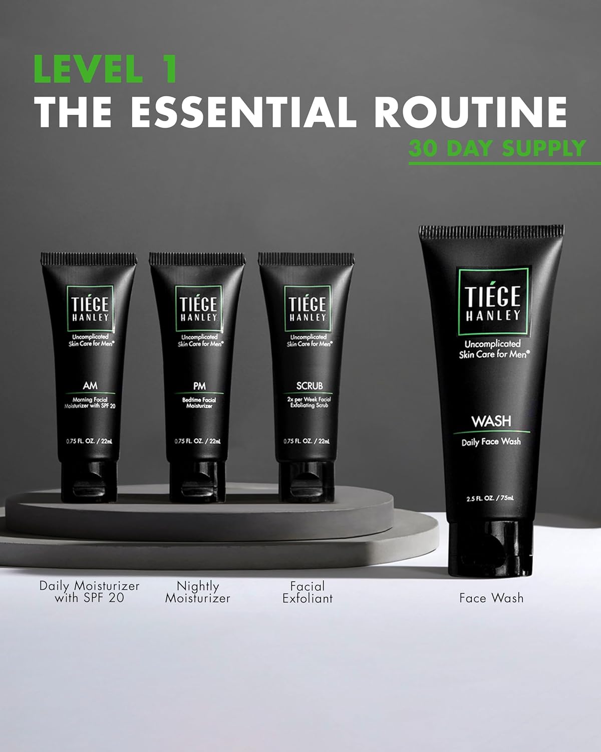 Men’S Skin Care Set, Essential Routine (System Level 1) – Face Wash, Scrub & Moisturizer for Healthier, Hydrated Skin | Daily Men’S Skin Care Kit for Sensitive Skin & Dryness Protection