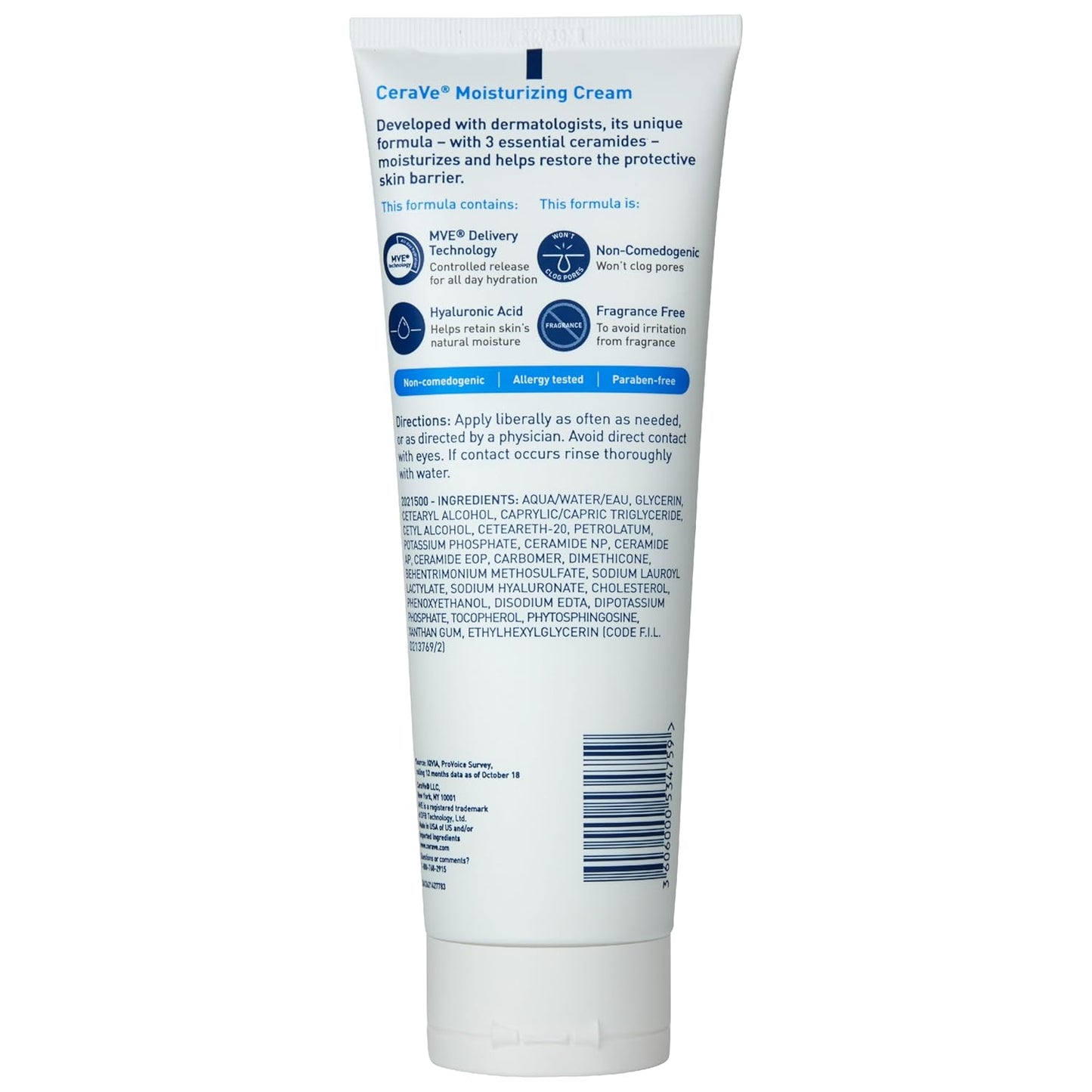 Moisturizing Cream, Face Body Moisturizer, Normal to Dry Skin, 8 Fl Oz
