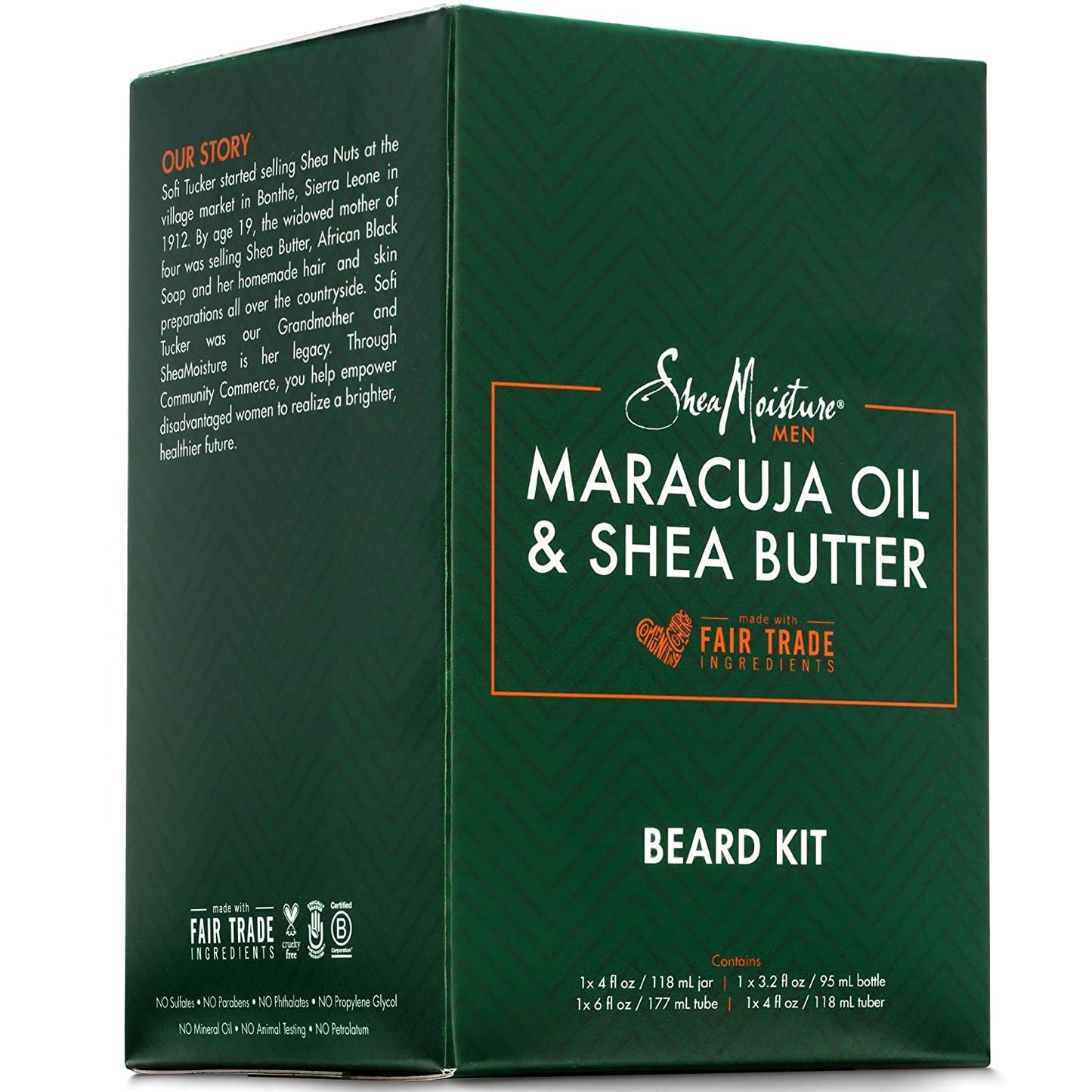 Beard-Care Kit for Men, Includes Wash, Balm, Oil, Conditioner, Natural Shea Butter & Maracuja Oil, Great Gift
