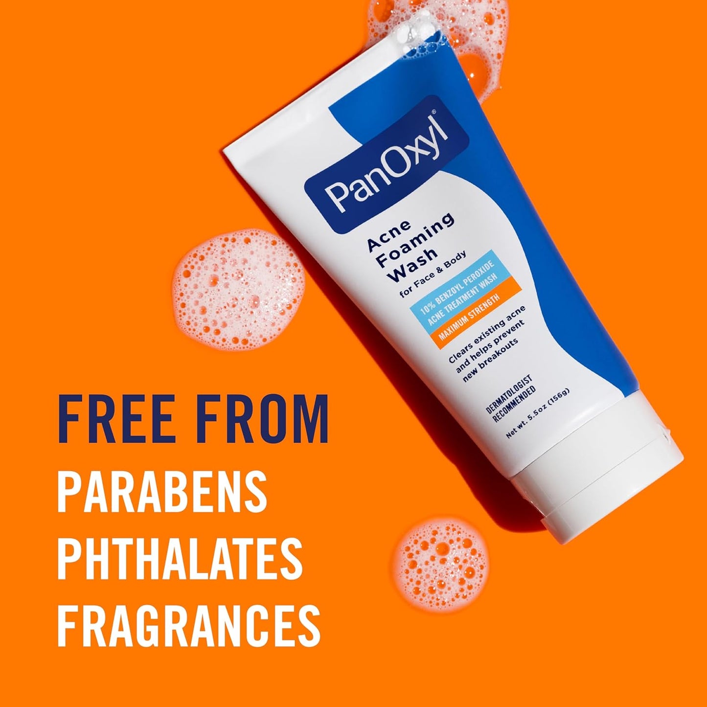 Acne Foaming Wash Benzoyl Peroxide 10% Maximum Strength Antimicrobial, 5.5 Oz (Pack of 2)