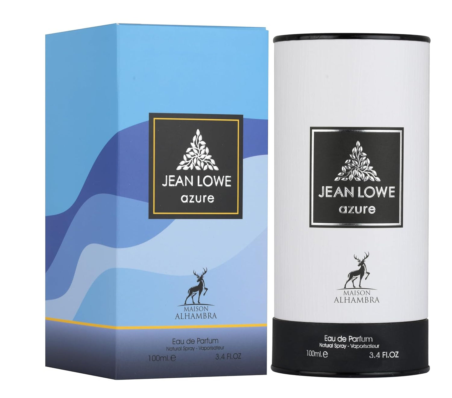 Jean Lowe Azure for Unisex Eau De Parfum Spray, 3.4 Ounce / 100 Ml