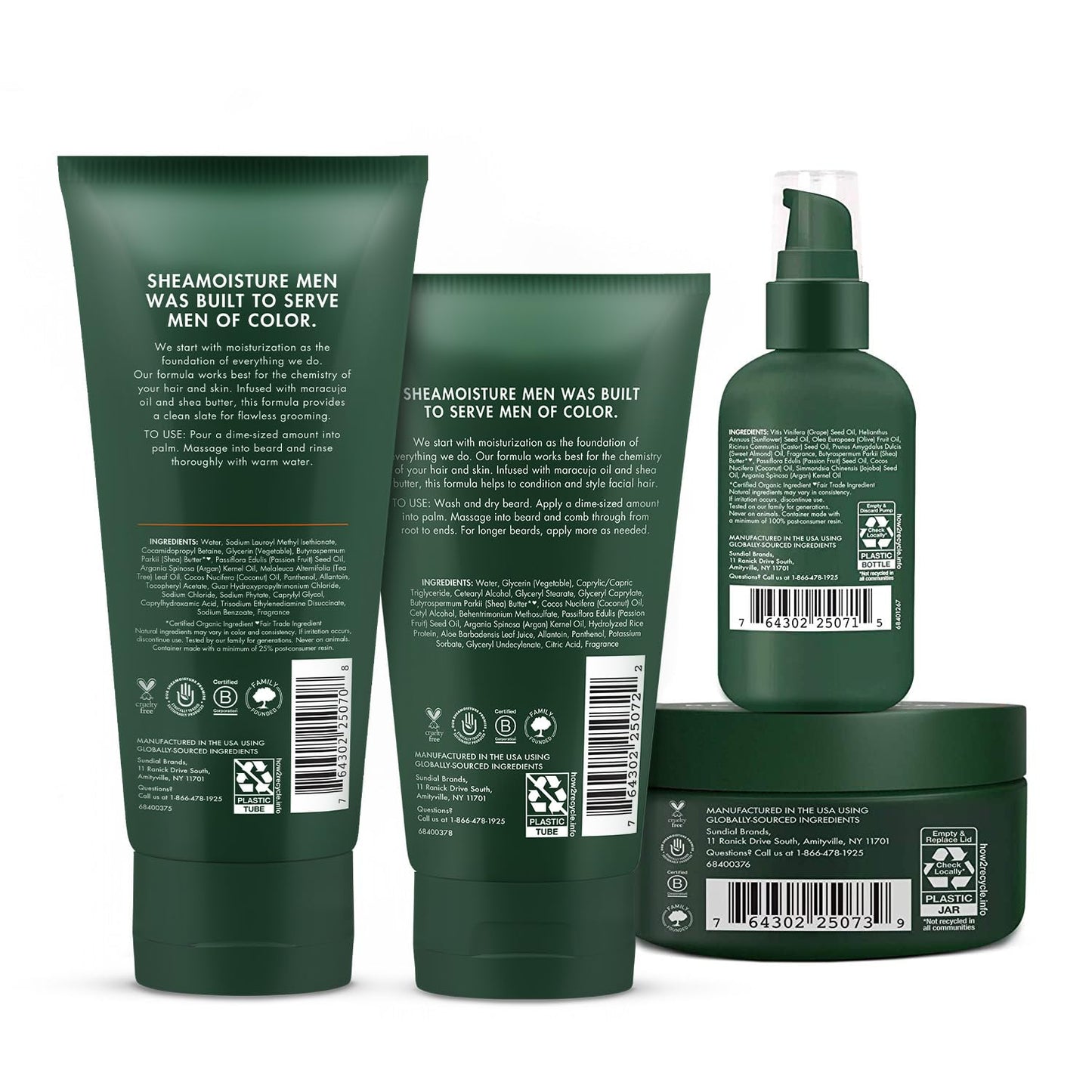 Beard-Care Kit for Men, Includes Wash, Balm, Oil, Conditioner, Natural Shea Butter & Maracuja Oil, Great Gift