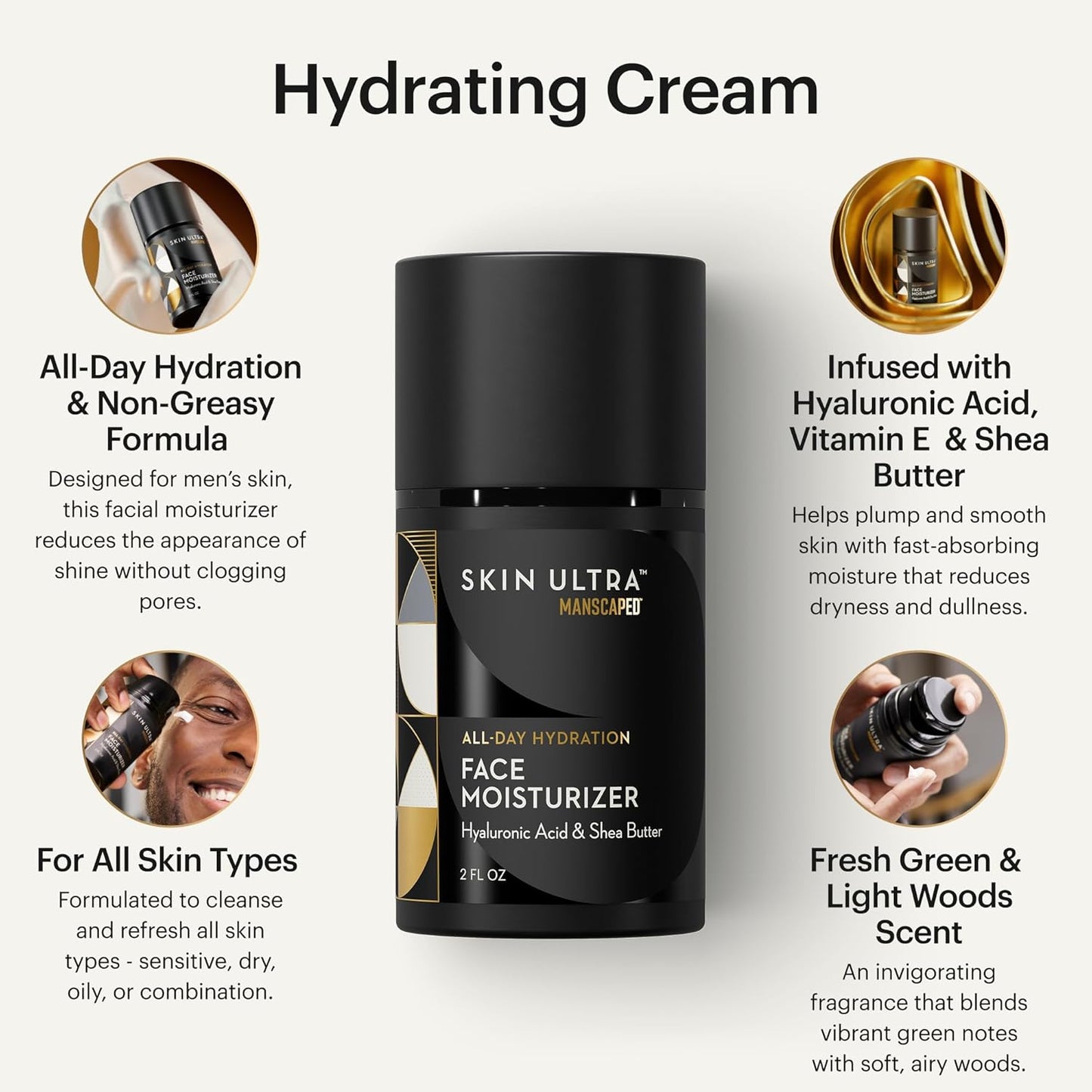 ® Skin Ultra™ Daily Regimen - Men'S Skincare Routine Essentials with Face Wash, Face Moisturizer & Brightening Serum Formulated with a Ceramide Complex for Cleansing, Exfoliating & Hydration