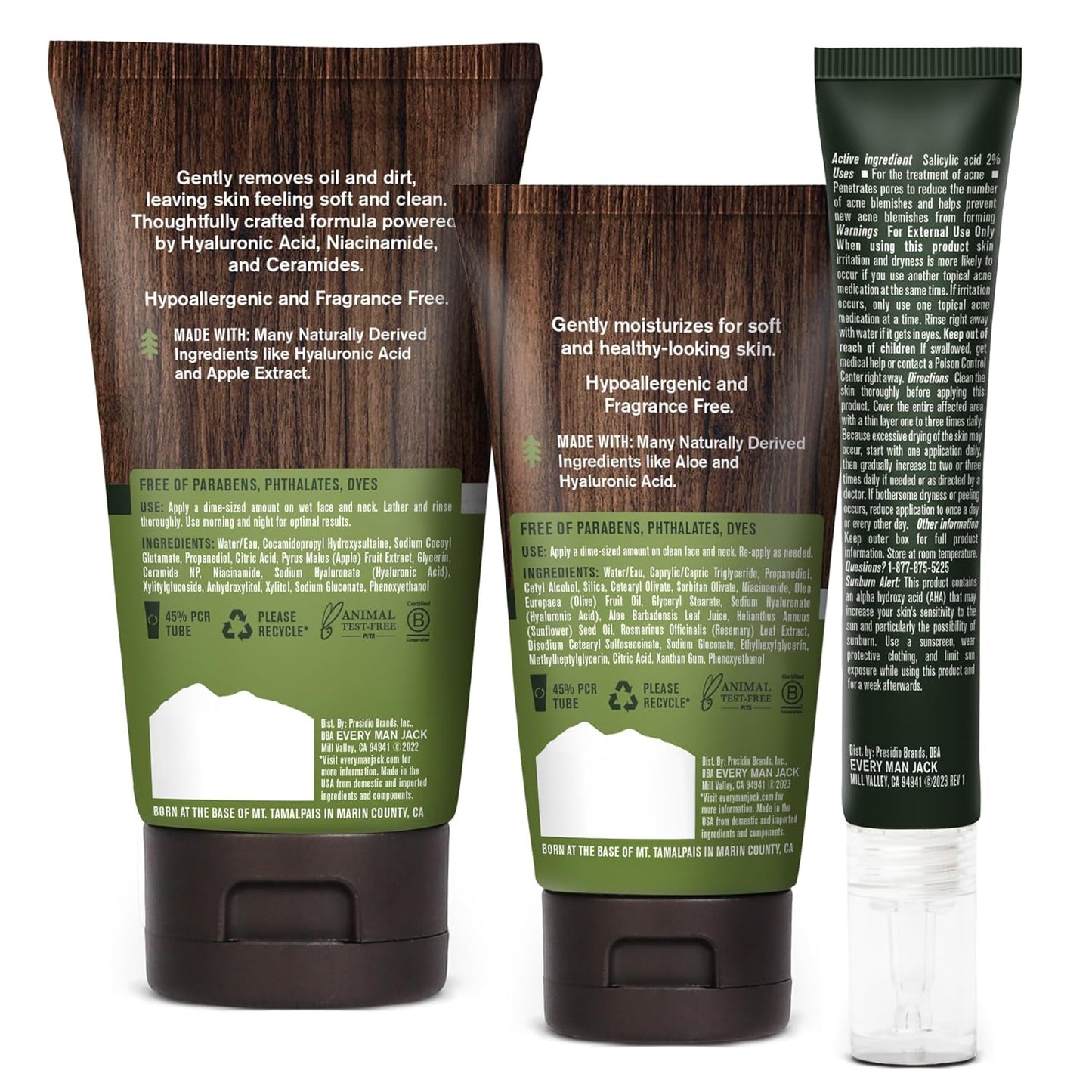 Daily Skin Care Set -Three Full-Size, Fragrance Free Skin Care Essentials for a Complete Routine - Face Wash, Face Lotion, Acne Spot Treatment