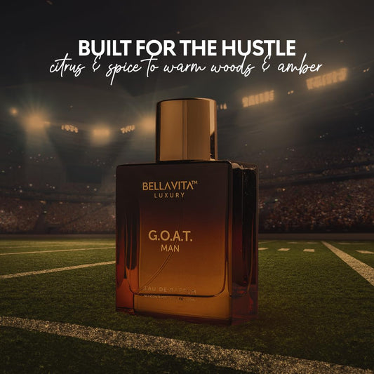 Luxury G.O.A.T. Men'S Eau De Parfum (3.4 Fl.Oz) | Natural Refreshing Notes of Bergamot, Lavender & Patchouli Oriental | Fresh Perfume for Men of All Time | Long-Lasting Perfume for Mens EDP