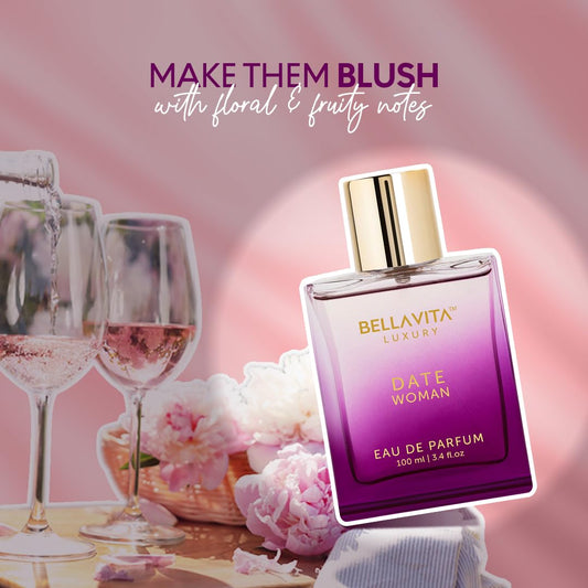 Date Eau De Parfum Floral, Fruity and Spicy Perfume, Long Lasting EDP Fragrance for Women 100 Ml