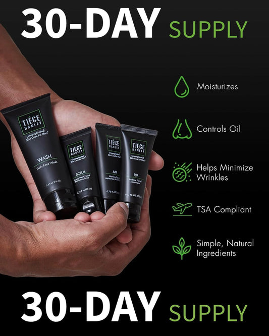 Men’S Skin Care Set, Essential Routine (System Level 1) – Face Wash, Scrub & Moisturizer for Healthier, Hydrated Skin | Daily Men’S Skin Care Kit for Sensitive Skin & Dryness Protection