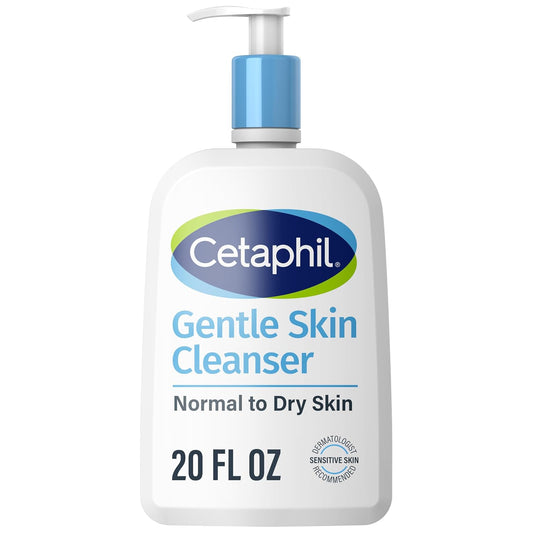 Face Wash, Hydrating Gentle Skin Cleanser for Dry to Normal Sensitive Skin, 20 Oz, Fragrance Free, Soap Free and Non-Foaming