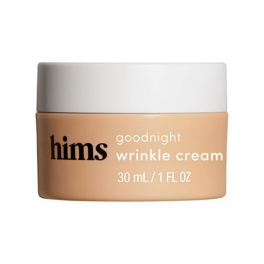 Goodnight Wrinkle Cream - Hydrating Men'S Face Moisturizer with Hyaluronic Acid, Shea Butter & Caffeine - Reduces Wrinkles While You Sleep - 1 Fl Oz