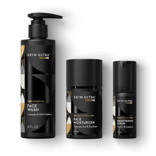 ® Skin Ultra™ Daily Regimen - Men'S Skincare Routine Essentials with Face Wash, Face Moisturizer & Brightening Serum Formulated with a Ceramide Complex for Cleansing, Exfoliating & Hydration