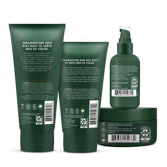Beard-Care Kit for Men, Includes Wash, Balm, Oil, Conditioner, Natural Shea Butter & Maracuja Oil, Great Gift